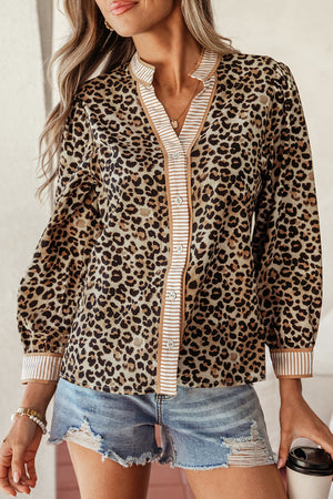 Jordyn Contrast Striped Trim Shirt
