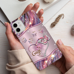 Butterflies Blessed to be called Nana Mimi Gigi Grandma Personalized Phone case SC1762