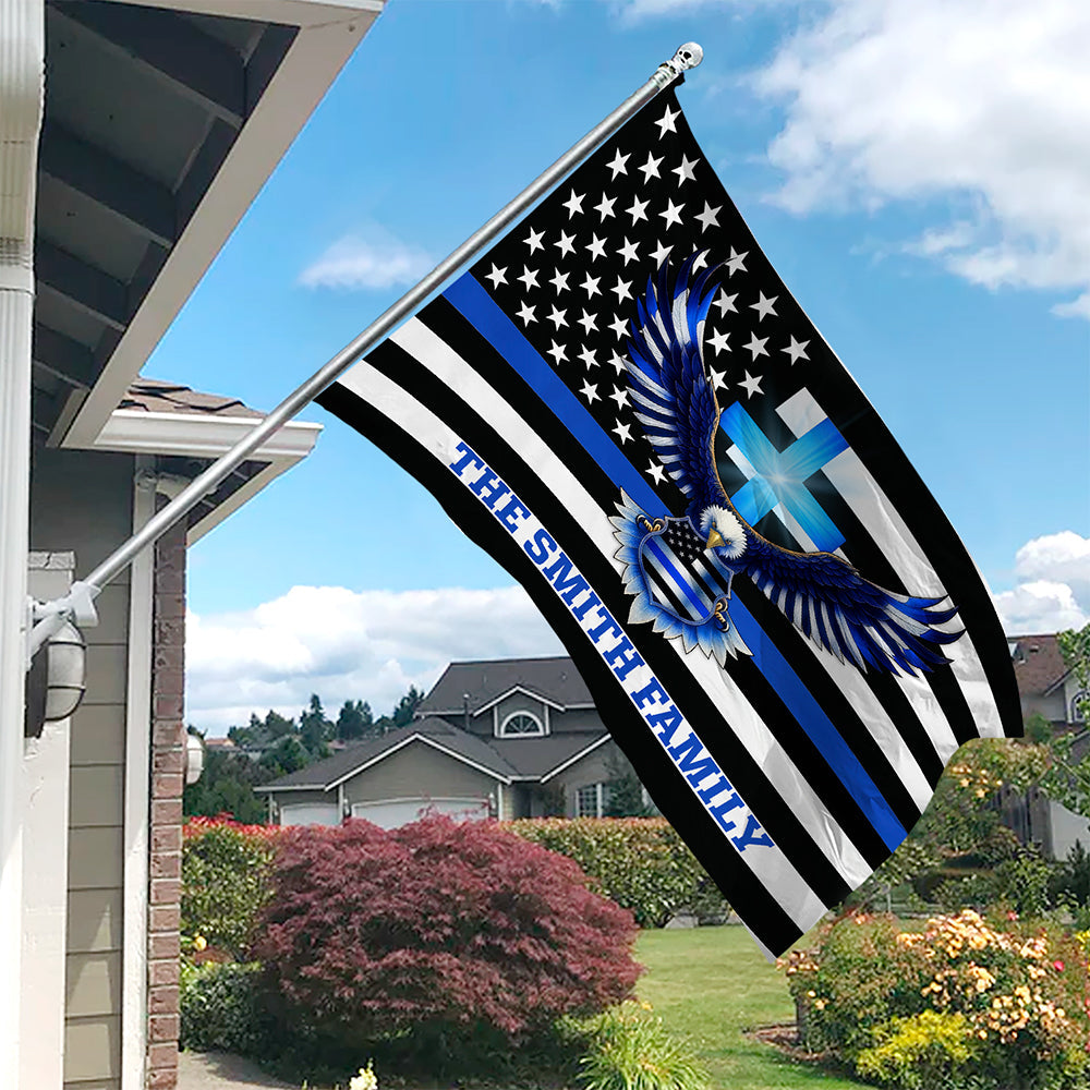 Custom American Flag With Family Name - Personalized Banner House Flag LM32 897225