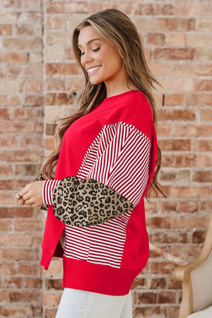 Milan Patchwork Sleeve Colorblock Sweatshirt
