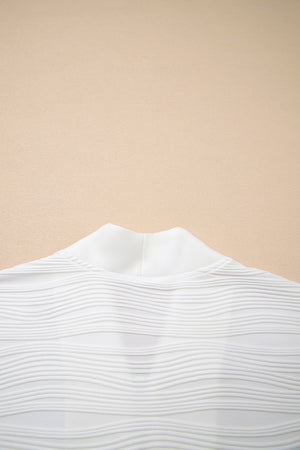 Nyomi Color Textured Zip Pullover