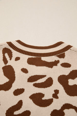 June Printed Knit Casual Sweater