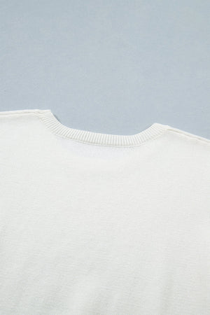 Regina Printed Short Sleeve Sweater