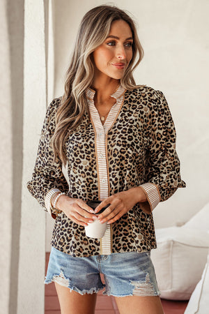 Jordyn Contrast Striped Trim Shirt