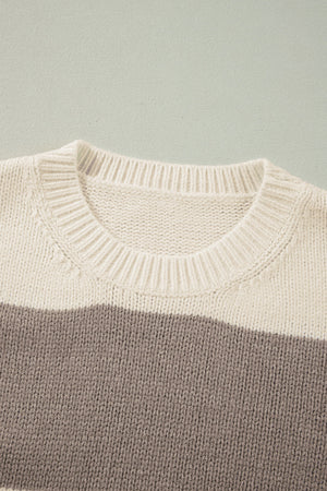 Livia Colorblock Loose Pullover Sweater