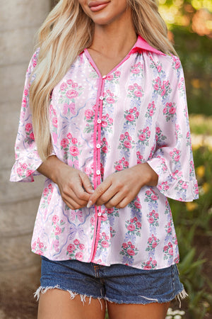 Araceli Ruffled Half Sleeve Shirt