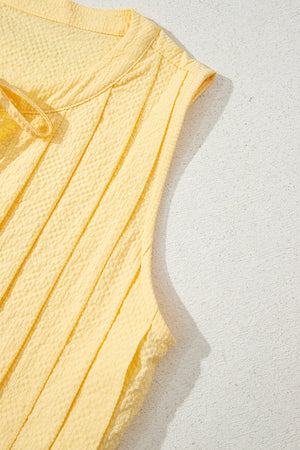Kenzie Notched Pleated Tank Top