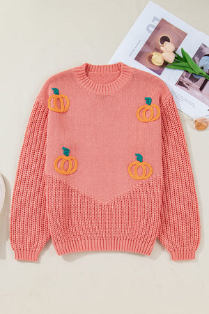 Kirahira Embroidered Thanksgiving Holiday Sweater