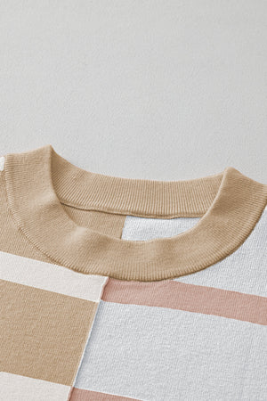 Jream Stripe Colorblock Oversized Sweater