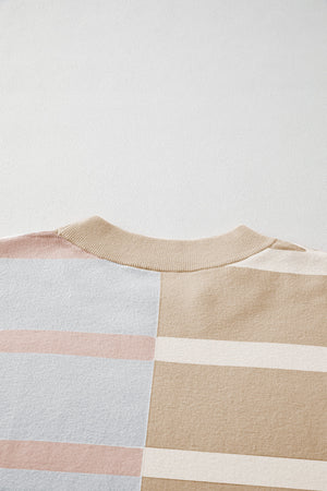 Jream Stripe Colorblock Oversized Sweater
