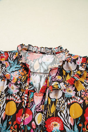 Amara Puff Sleeve Tied Blouse