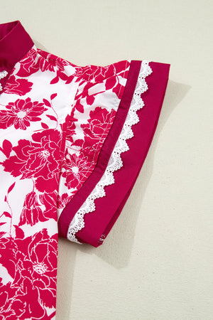 Dahlia Detail Flutter Sleeve Blouse