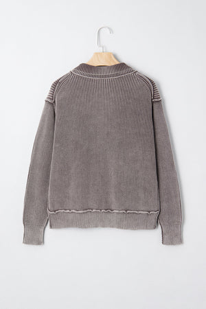 Sunny Patchwork Knit Open Sweater