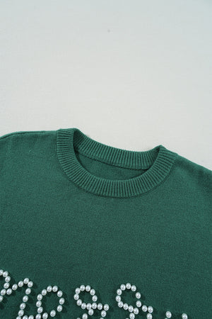 Aria Beaded Merry Casual Sweater