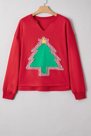 Taraette Patched Drop Shoulder Sweatshirt