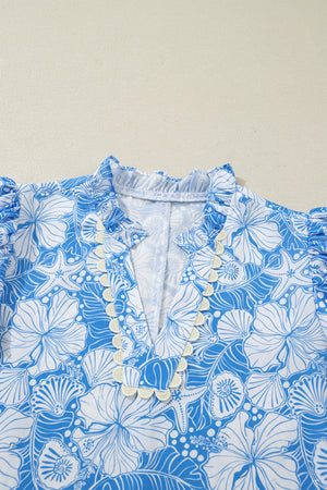 Kataleya Trim Short Sleeve Blouse