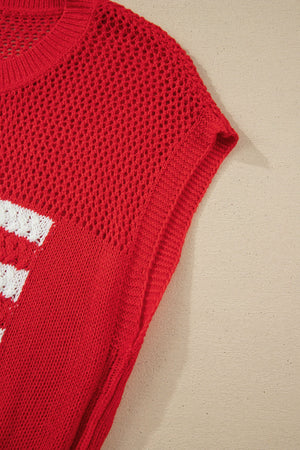 Emely Graphic Short Sleeve Sweater