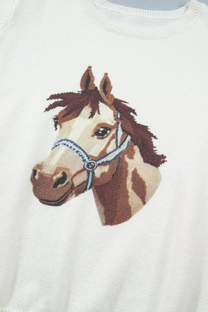 Regina Printed Short Sleeve Sweater