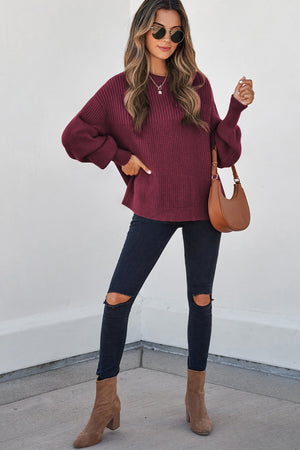 Julietta Mixed Textured Knitted Sweater