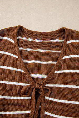 Lilly Striped Knit Cardigan Sweater
