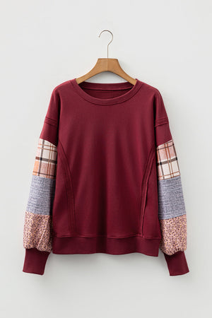 Hollihanna Sleeve Raw Seam Sweatshirt