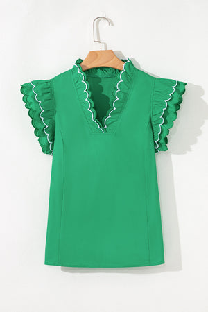 Mia Layered Short Sleeve Blouse