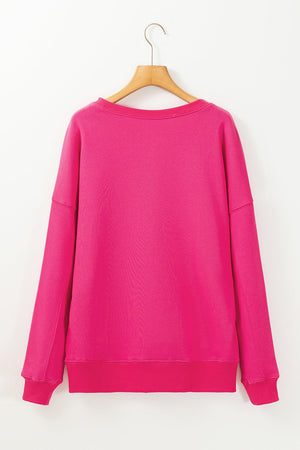 Ainsley Crisscross Stitching Loose Sweatshirt