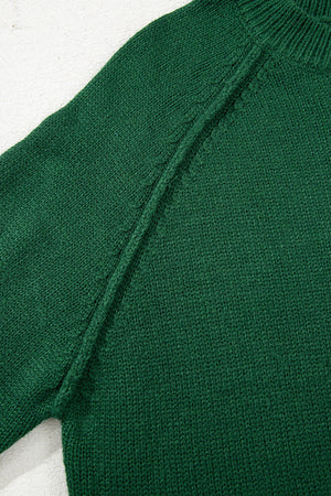 Eleanor Evergreen Raglan Sleeve Sweater