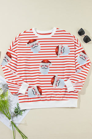 Mirilivia Claus Pattern Christmas Pullover