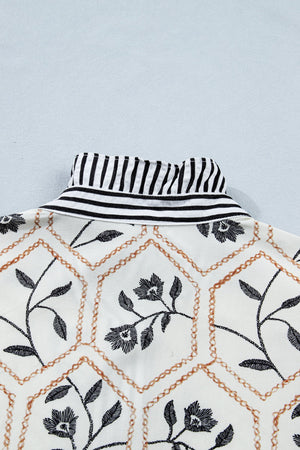 Hayden Patchwork Short Sleeve Blouse