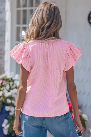 Maelynn Short Bubble Sleeve Blouse