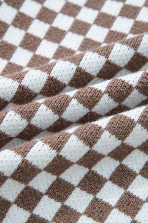 Mckinley Trim Checkerboard Knit Sweater