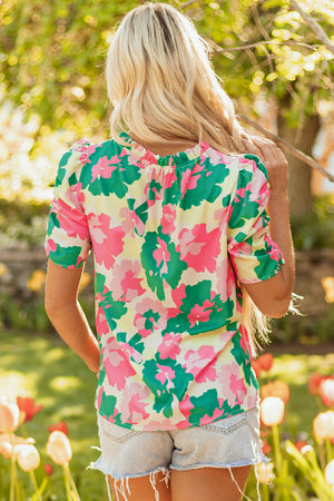Jolene Ruched Short Sleeve Blouse