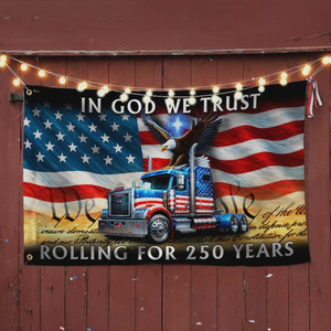 250 Years Rolling American Flag, Truck Driver Christ Gift, 1776-2026 Patriotic Semiquincentennial Decor TH10 169789