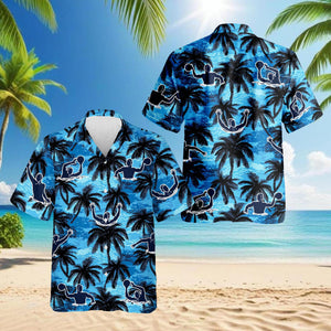 Water Tropical Coconut Tree Hawaiian Shirt, Sporty Beach Aloha Shirt, Water Sports Hawaiian Shirt, Summer Vacation Unisex Shirt Sβ5XL
