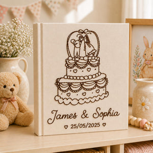 Hand Embroidered Photo Album With Sleeves, Embroidered Memory Book, Anniversary Gift, Unique Photo Album, Wedding Embroidered Photo Album