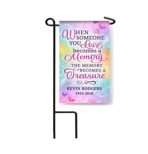 Personalized Someone You Love Memorial Garden or Cemetery Flag