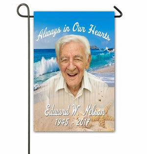 Sandy Shores Personalized Memorial Garden Flag