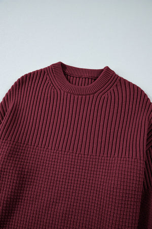 Julietta Mixed Textured Knitted Sweater