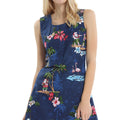 Women's Tank Fit Dress in Christmas Santa Navy