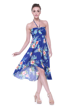 Women's Butterfly Dress in Hibiscus Blue
