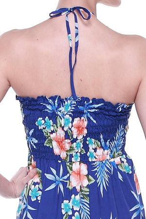 Women's Butterfly Dress in Hibiscus Blue