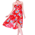 Women's Butterfly Dress in Hibiscus Red
