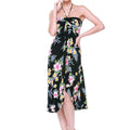 Women's Butterfly Dress in Hibiscus Black