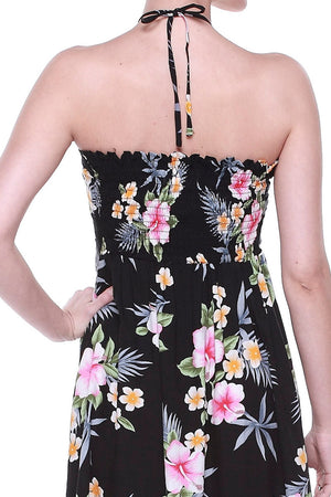 Women's Butterfly Dress in Hibiscus Black