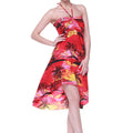 Women's Butterfly  Luau Dress in Sunset Red