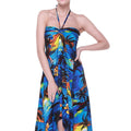 Women's Butterfly  Luau Dress in Sunset Blue