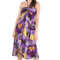 Women's Butterfly  Luau Dress in Sunset Purple