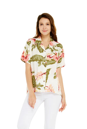 Women's Aloha Shirt in Rafelsia Cream