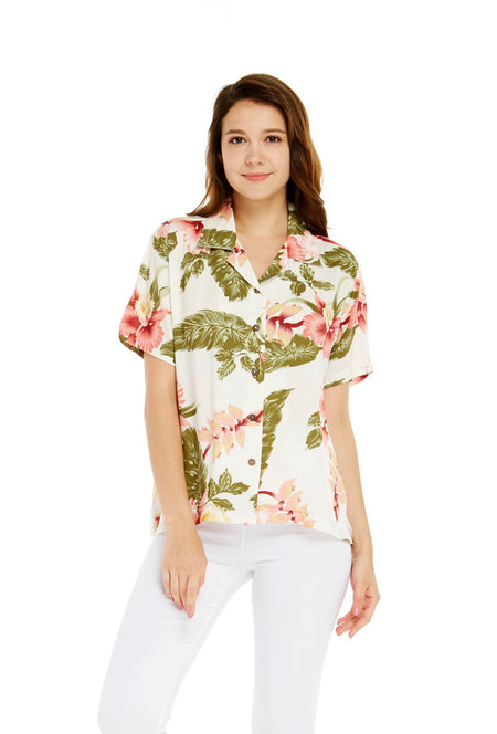 Women's Aloha Shirt in Rafelsia Cream